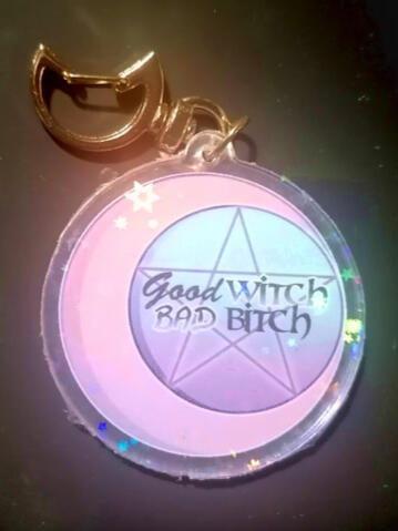 Good Witch Bad Bitch Acrylic Charm